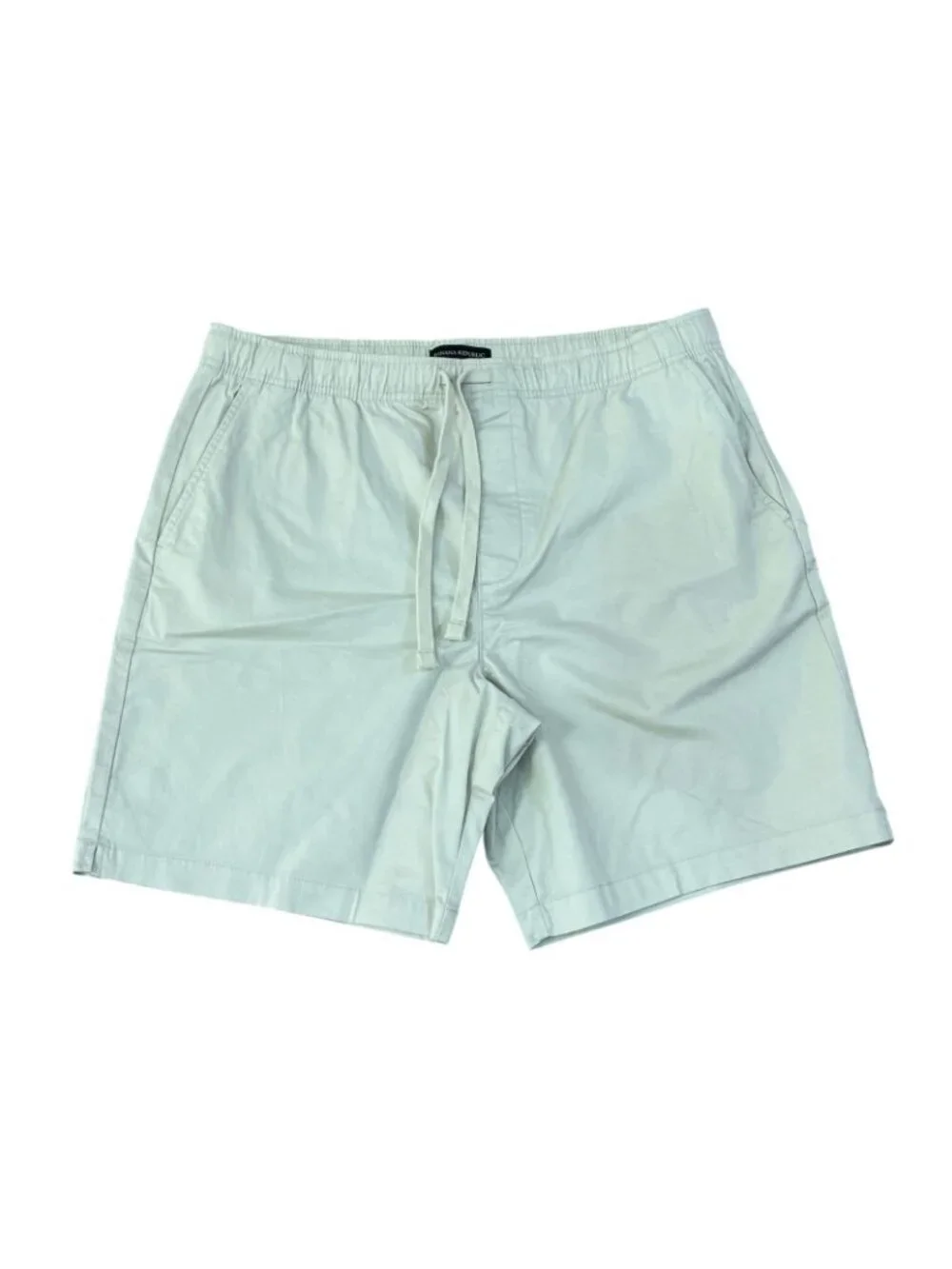 NWOT Banana Republic Men's L Beige Elastic Waist Drawstring Chino Shorts